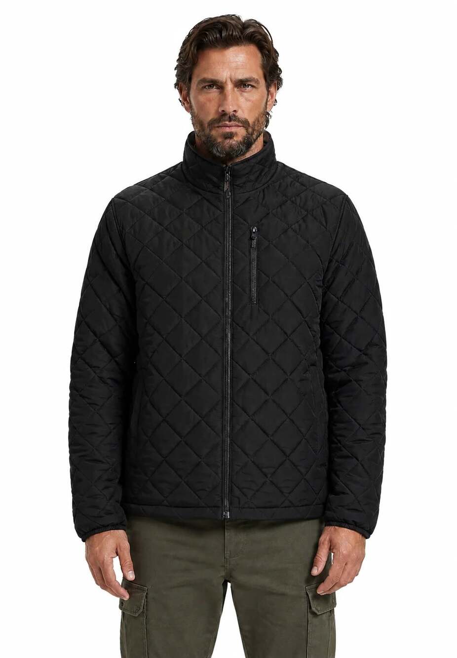 Hawke & Co Men's XL Black Full Zip Quilted Heritage Jacket Gorpcore HR11-41